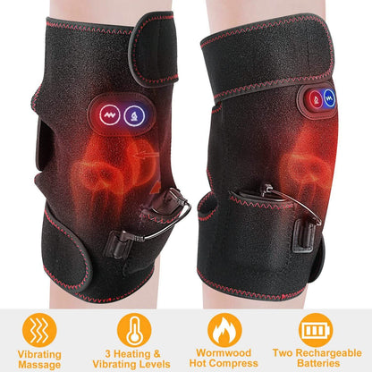 2-Pack: Heated Knee Massage Wrap DailySale
