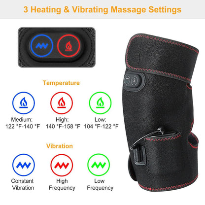 2-Pack: Heated Knee Massage Wrap DailySale