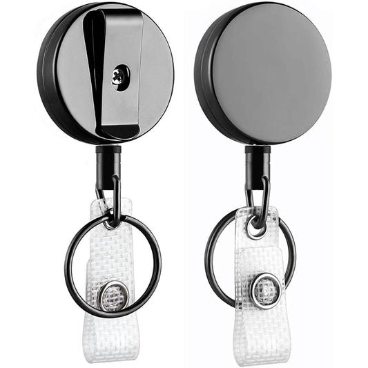 2-Pack: Heavy Duty Retractable Badge Holder Reel DailySale