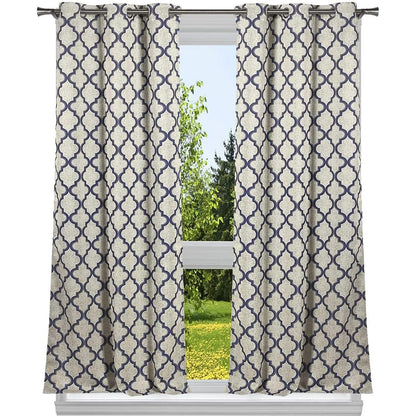 2-Pack: Heavy Geometric Blackout Grommet Window Curtain Pair Panel DailySale