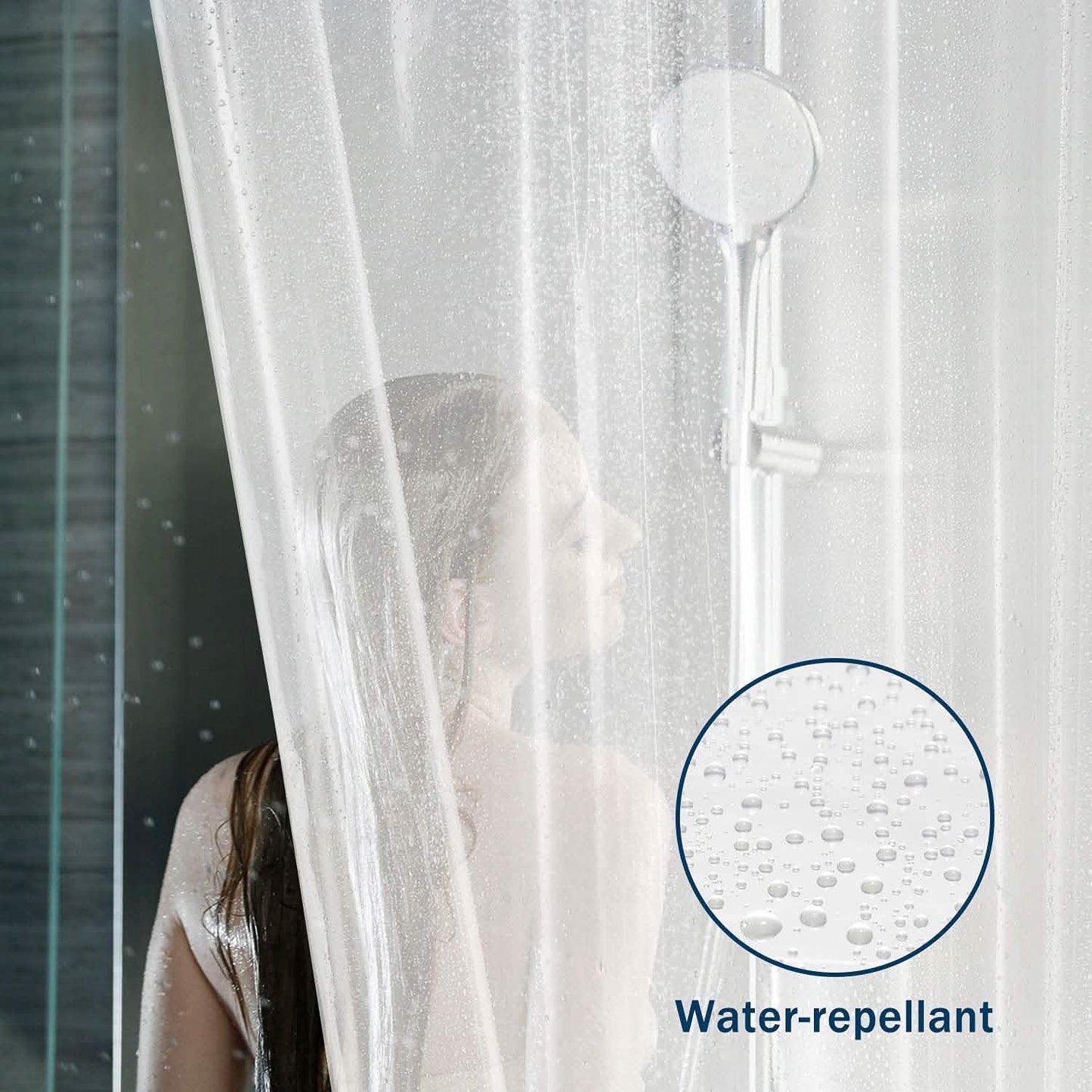 2-Pack: Hotel-Quality Heavy Shower Curtain Liner with Metal Grommets + Magnets DailySale