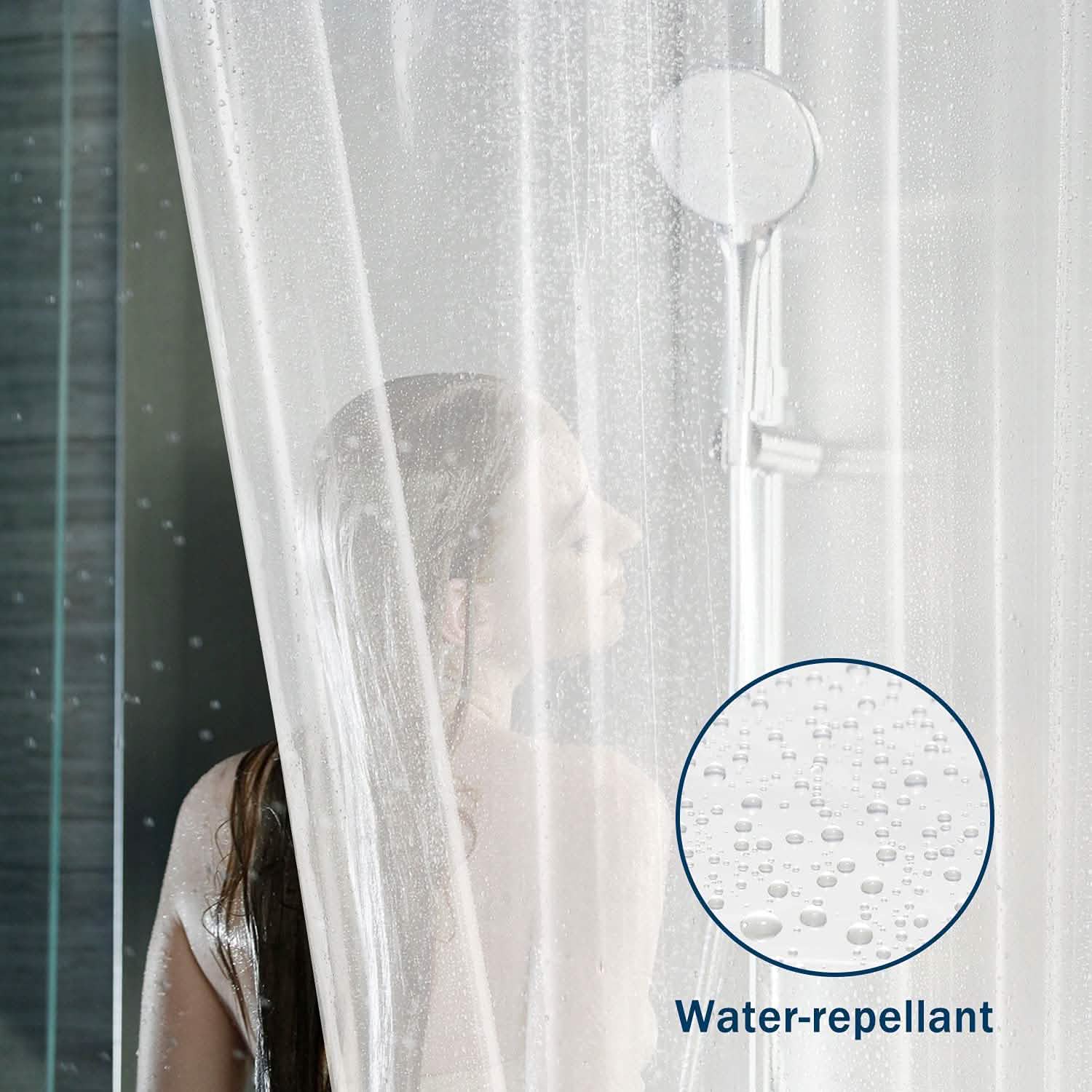 2-Pack: Hotel-Quality Heavy Shower Curtain Liner with Metal Grommets + Magnets DailySale