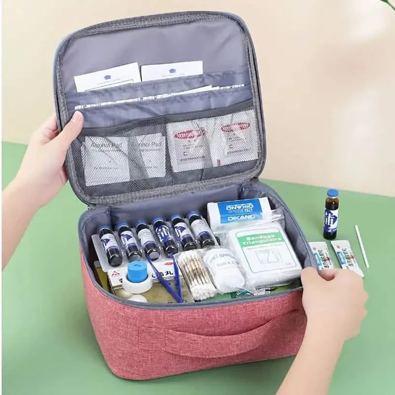 2-Pack: Household Medical Storage Bag with Outdoor Camping First Aid Kit Pill Case DailySale