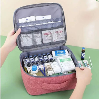2-Pack: Household Medical Storage Bag with Outdoor Camping First Aid Kit Pill Case DailySale