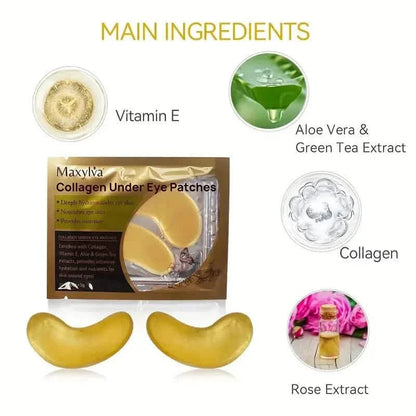 2-Pack: Hydrating Eye Care Under Eye Crystal Mask Golden Under Eye Patches For Women and Men DailySale