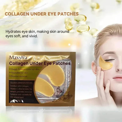 2-Pack: Hydrating Eye Care Under Eye Crystal Mask Golden Under Eye Patches For Women and Men DailySale