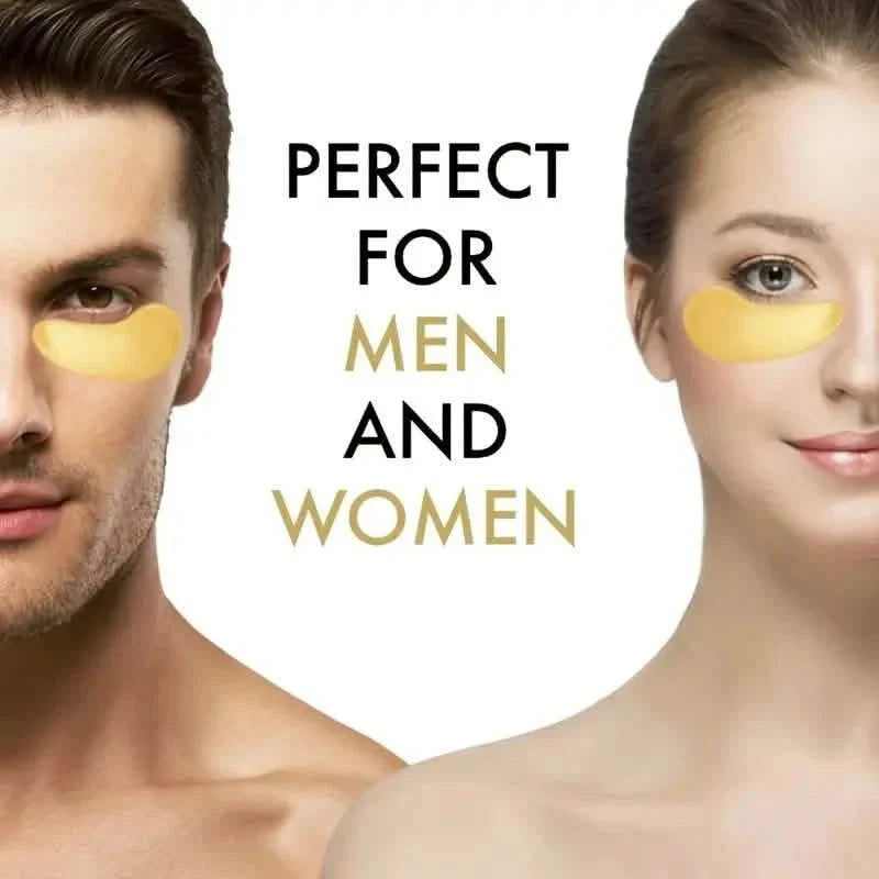 2-Pack: Hydrating Eye Care Under Eye Crystal Mask Golden Under Eye Patches For Women and Men DailySale