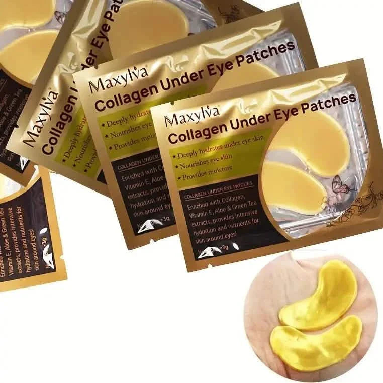 2-Pack: Hydrating Eye Care Under Eye Crystal Mask Golden Under Eye Patches For Women and Men DailySale