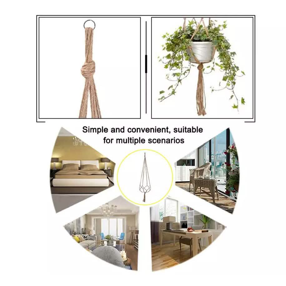 2-Pack: Indoor Outdoor Hanging Pot Rope Net Macrame Plant Hanger DailySale