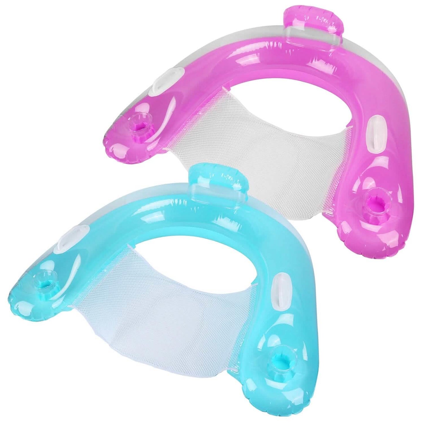 2-Pack: Inflatable Float Pool Chair with Cup Holder Arm Rest DailySale