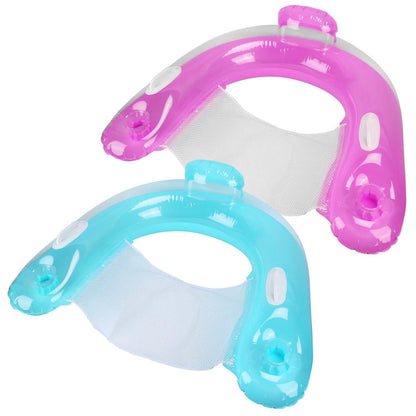 2-Pack: Inflatable Float Pool Chair with Cup Holder Arm Rest DailySale