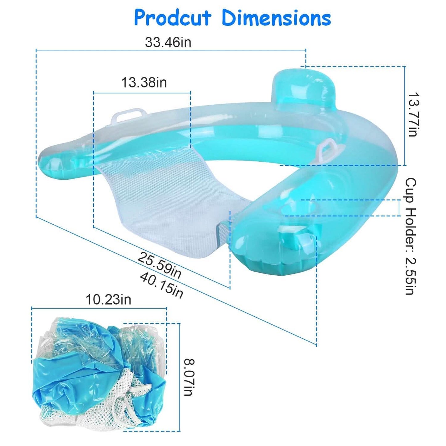 2-Pack: Inflatable Float Pool Chair with Cup Holder Arm Rest DailySale