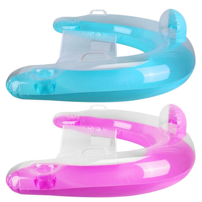 2-Pack: Inflatable Float Pool Chair with Cup Holder Arm Rest DailySale