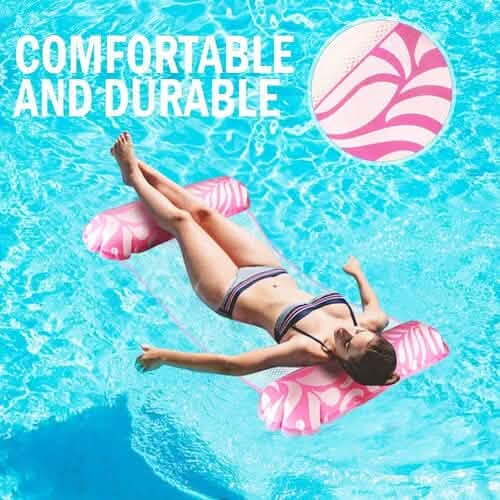 2-Pack: Inflatable Water Hammock Aqua Loungers for Swimming Pool or Beach DailySale