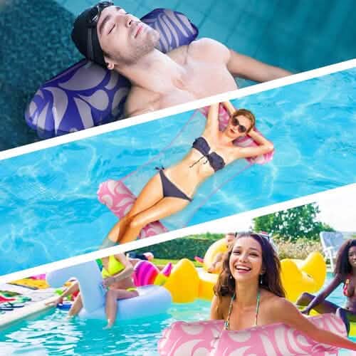 2-Pack: Inflatable Water Hammock Aqua Loungers for Swimming Pool or Beach DailySale