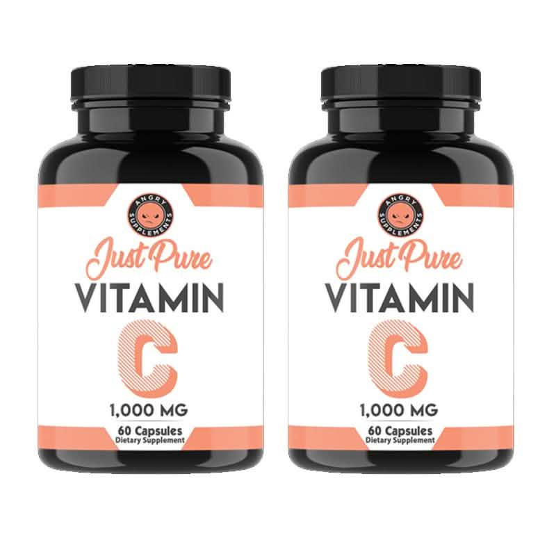 2-Pack: Just Pure Vitamin C 1,000MG Support Healthy Immune System, Antioxidant DailySale
