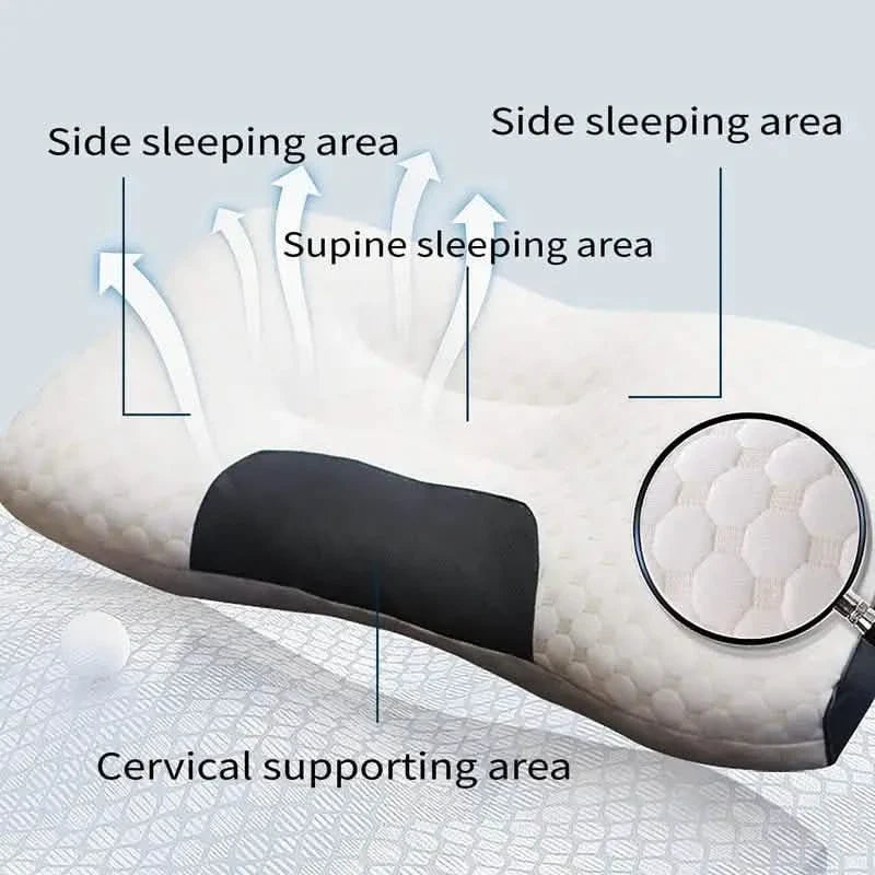 Knitted Antibacterial Cotton Massage Neck Pillow with Removable Cover DailySale