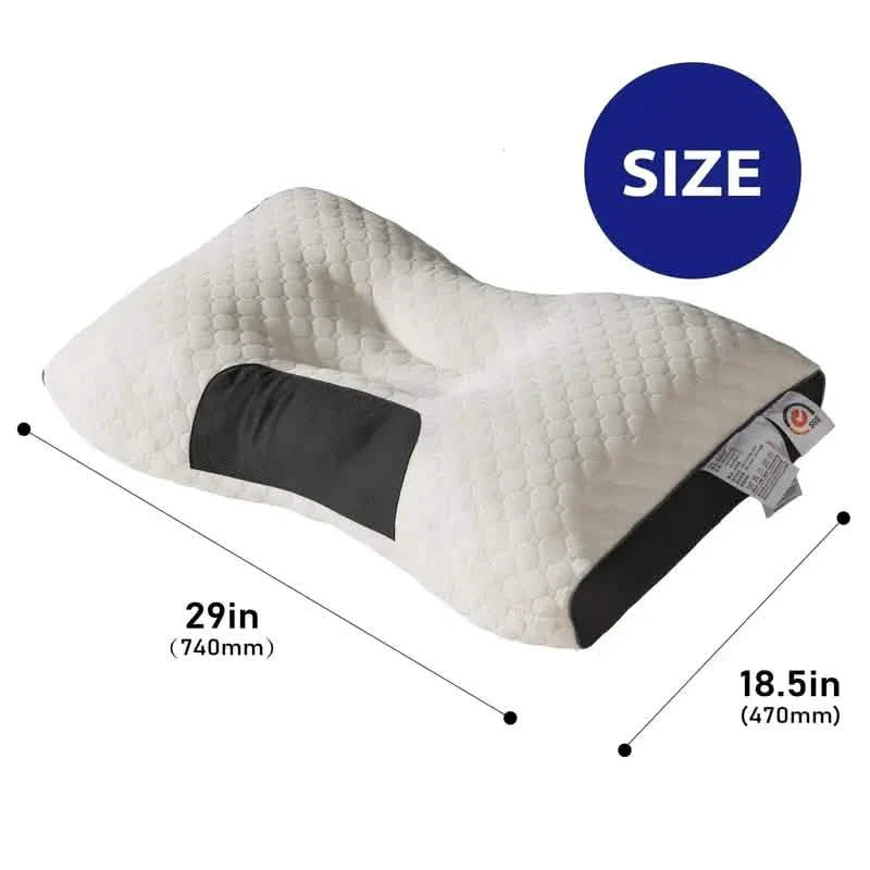 Knitted Antibacterial Cotton Massage Neck Pillow with Removable Cover DailySale