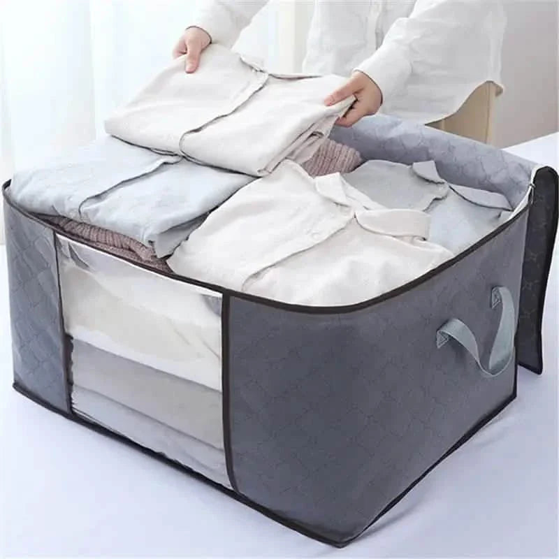 2-Pack: Large Storage Bag Organizer with Reinforced Handle, Clear Window & Sturdy Zippers DailySale