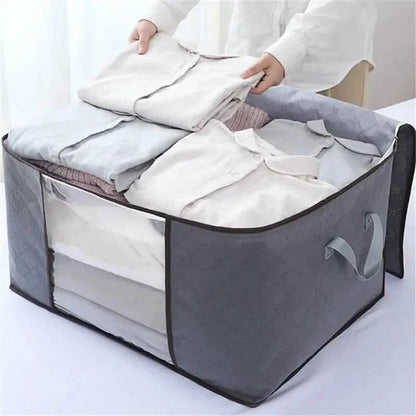 2-Pack: Large Storage Bag Organizer with Reinforced Handle, Clear Window & Sturdy Zippers DailySale