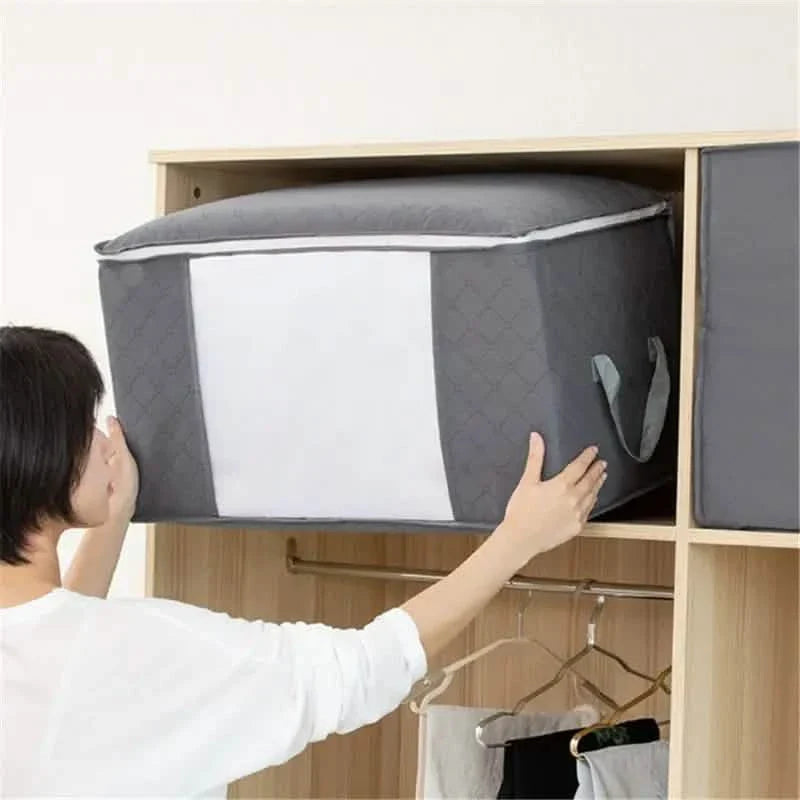 2-Pack: Large Storage Bag Organizer with Reinforced Handle, Clear Window & Sturdy Zippers DailySale