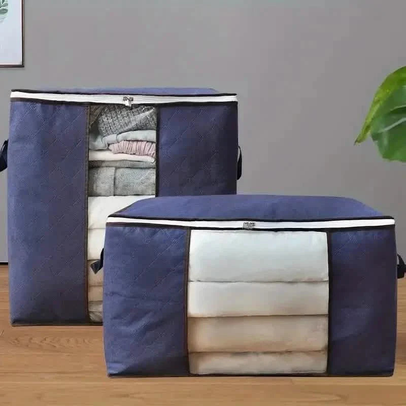 2-Pack: Large Storage Bag Organizer with Reinforced Handle, Clear Window & Sturdy Zippers DailySale