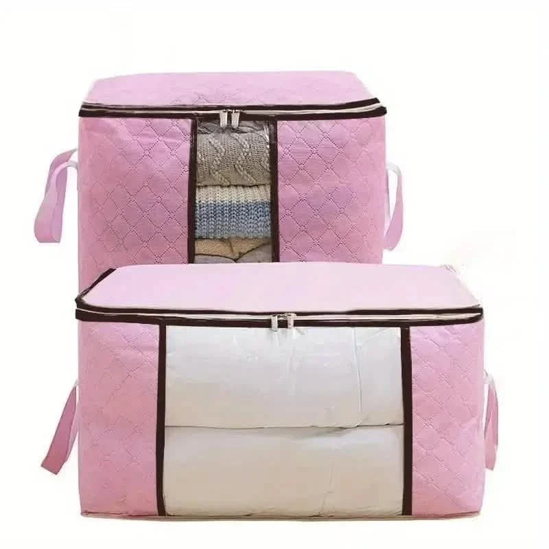 2-Pack: Large Storage Bag Organizer with Reinforced Handle, Clear Window & Sturdy Zippers DailySale