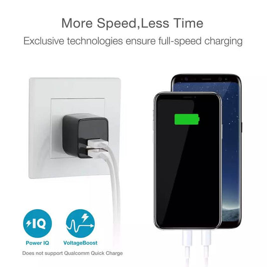 2-Pack: LAX Dual USB 2.4A Wall Charger - Ultra Compact DailySale