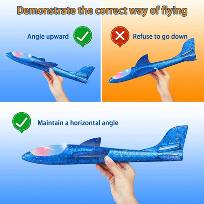 2-Pack: LED 17.5" Light Throwing Foam Airplane DailySale
