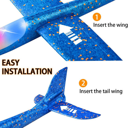 2-Pack: LED 17.5" Light Throwing Foam Airplane DailySale