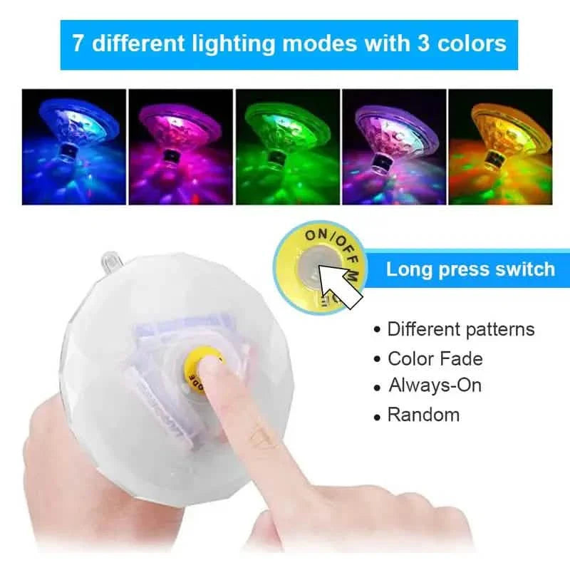 2-Pack: LED Color Changing Floating Pool Lights with 8 Modes Lighting DailySale