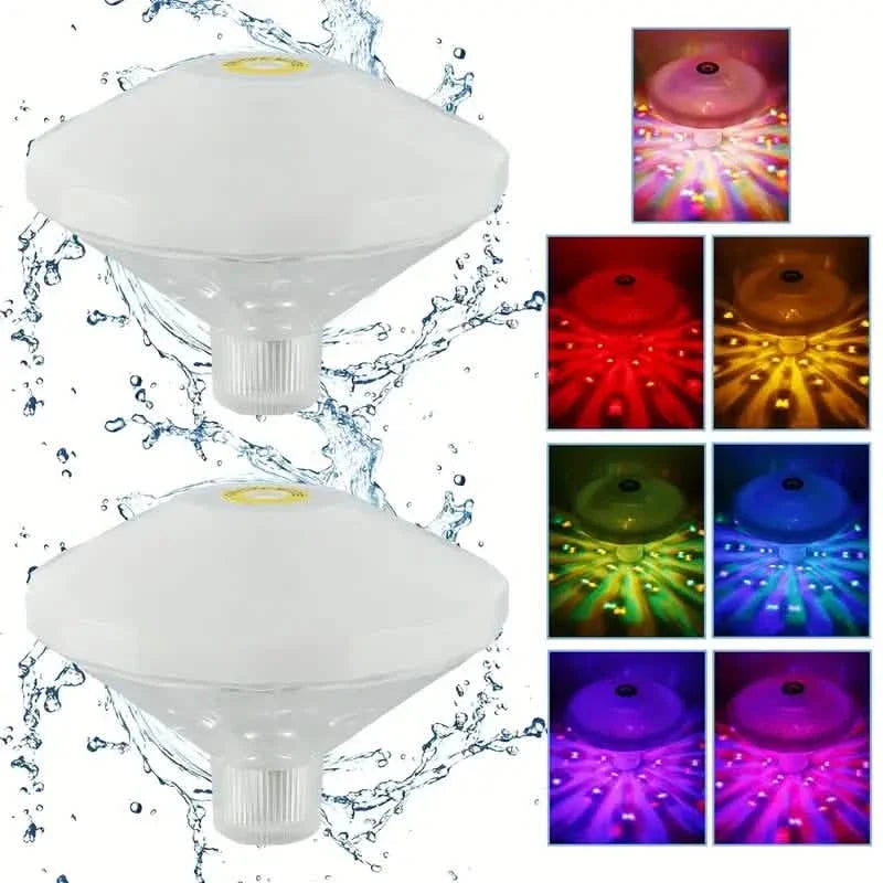 2-Pack: LED Color Changing Floating Pool Lights with 8 Modes Lighting DailySale