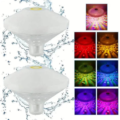 2-Pack: LED Color Changing Floating Pool Lights with 8 Modes Lighting DailySale