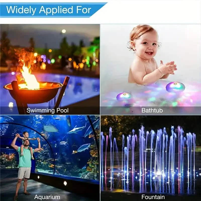 2-Pack: LED Color Changing Floating Pool Lights with 8 Modes Lighting DailySale