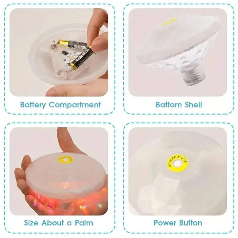2-Pack: LED Color Changing Floating Pool Lights with 8 Modes Lighting DailySale