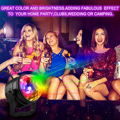 2-Pack: LED Disco Light Sound Activated Party Lights with Remote Control Dj Lighting DailySale