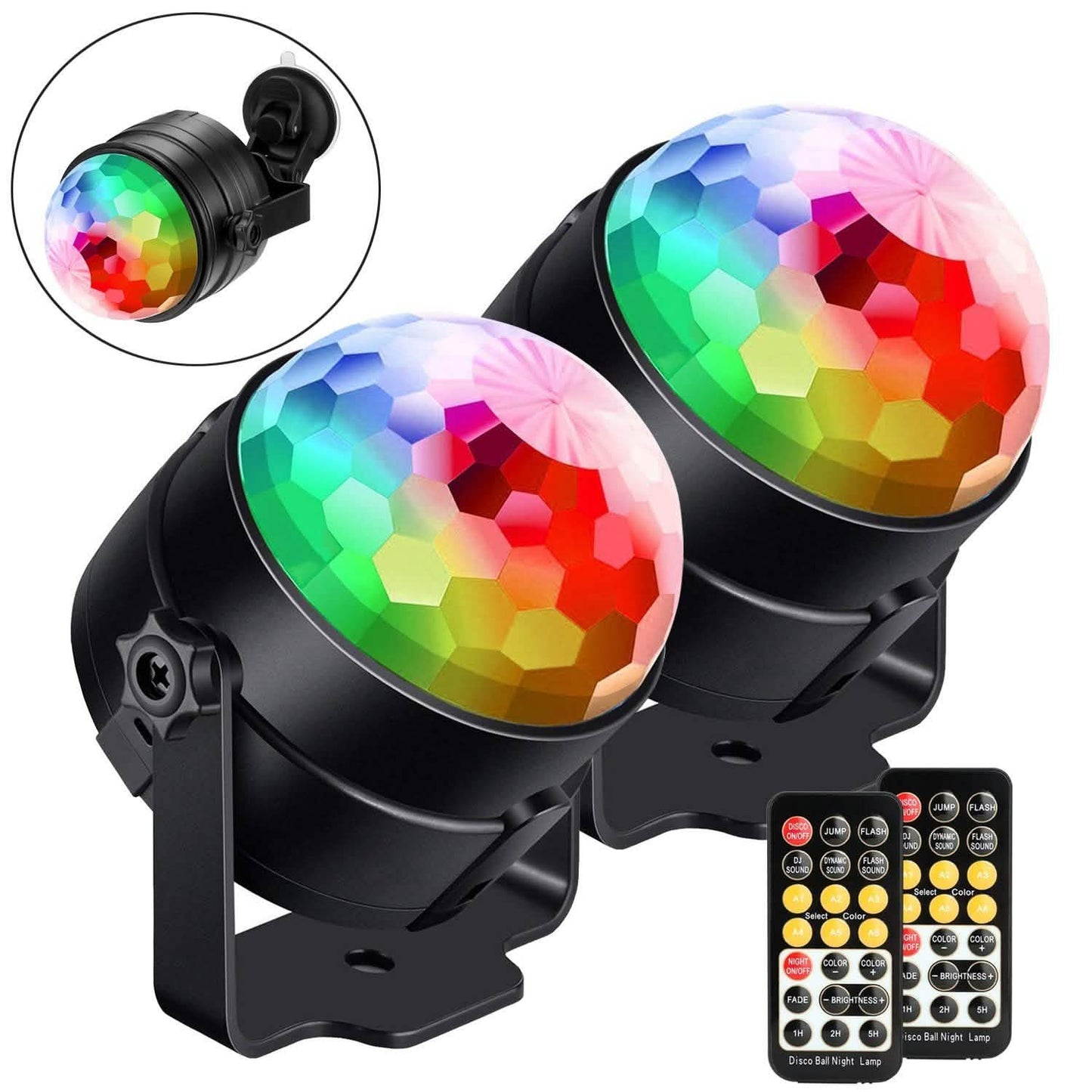 2-Pack: LED Disco Light Sound Activated Party Lights with Remote Control Dj Lighting DailySale