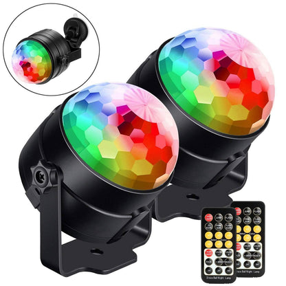 2-Pack: LED Disco Light Sound Activated Party Lights with Remote Control Dj Lighting DailySale
