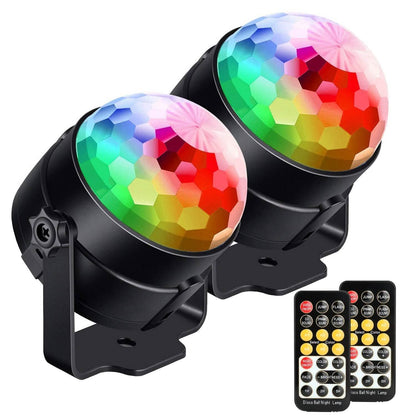 2-Pack: LED Disco Light Sound Activated Party Lights with Remote Control Dj Lighting DailySale