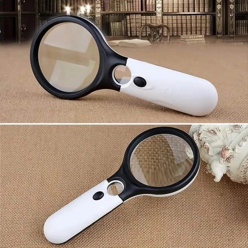 2-Pack: LED Light 45x Magnifying Glass Lens Mini Pocket Handheld Microscope DailySale