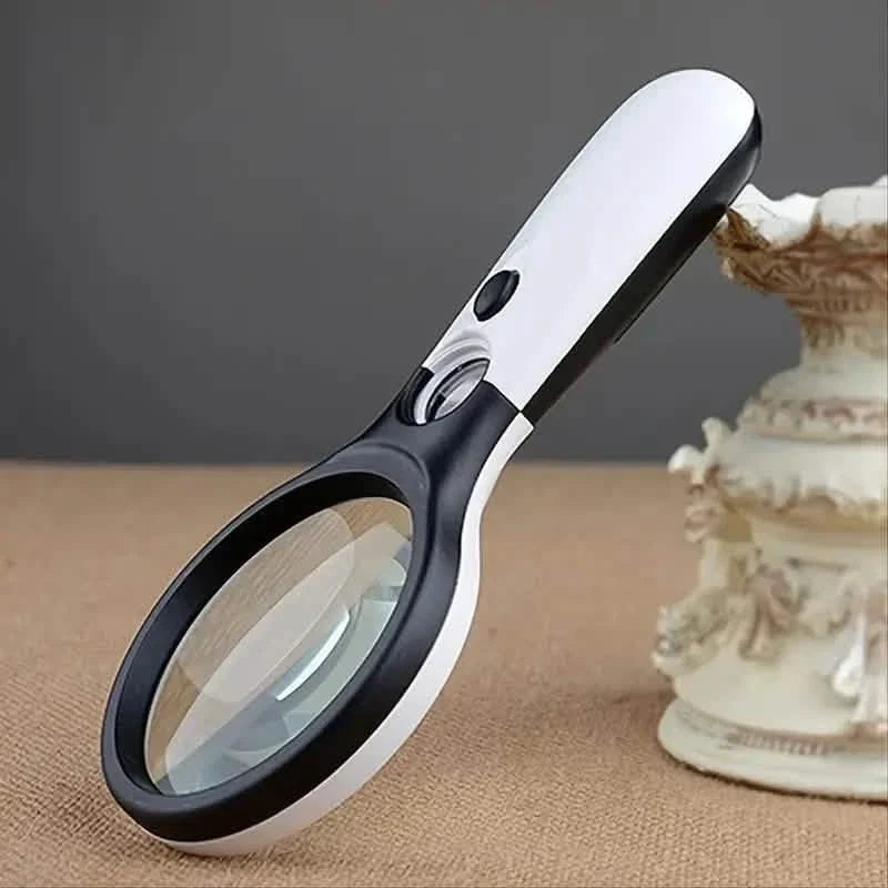 2-Pack: LED Light 45x Magnifying Glass Lens Mini Pocket Handheld Microscope DailySale