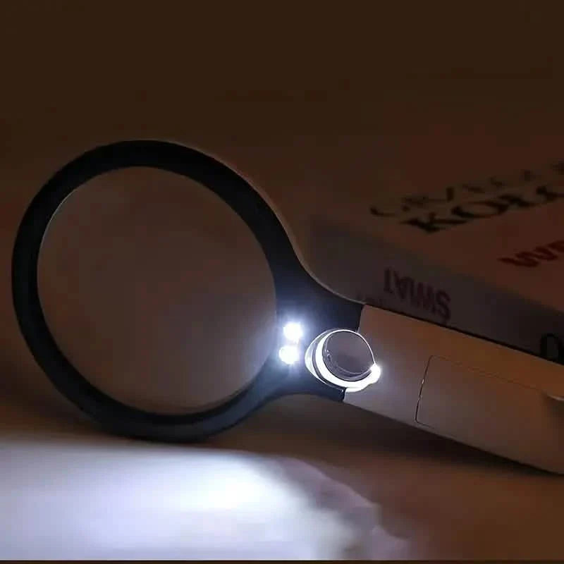 2-Pack: LED Light 45x Magnifying Glass Lens Mini Pocket Handheld Microscope DailySale