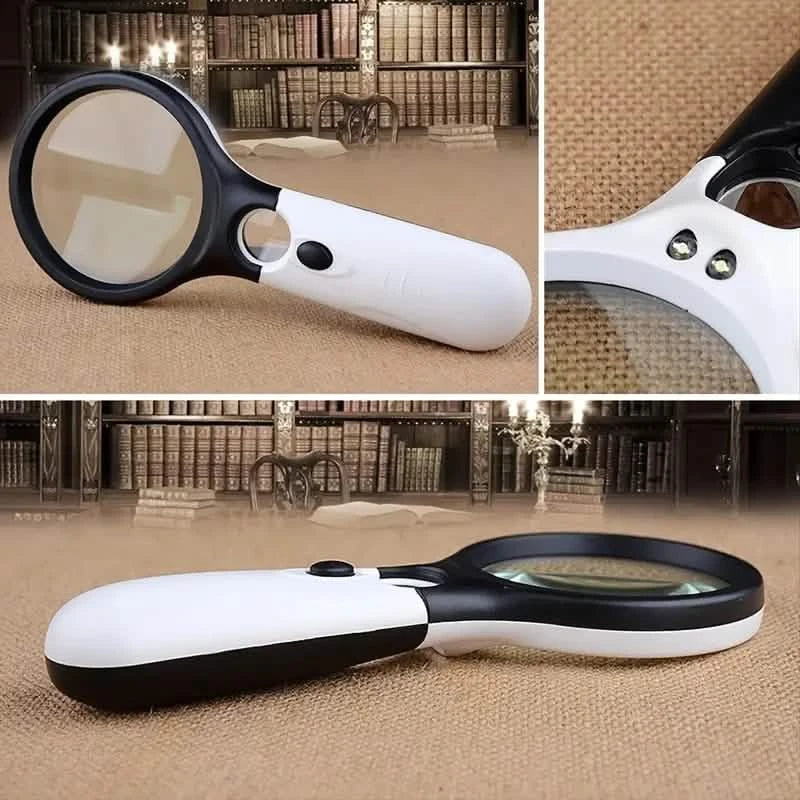 2-Pack: LED Light 45x Magnifying Glass Lens Mini Pocket Handheld Microscope DailySale