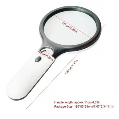 2-Pack: LED Light 45x Magnifying Glass Lens Mini Pocket Handheld Microscope DailySale