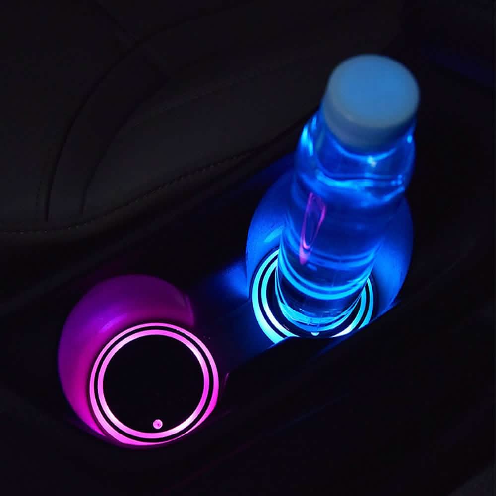 2-Pack: LED Light-Up Car Cup Coasters DailySale