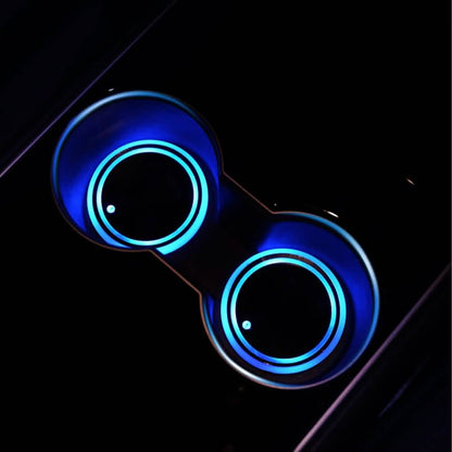 2-Pack: LED Light-Up Car Cup Coasters DailySale