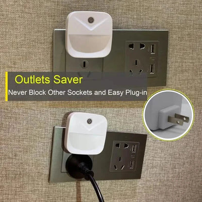 2-Pack: LED Night Light, Night Lights Plug Into Wall With Dusk-to-Dawn Sensors DailySale