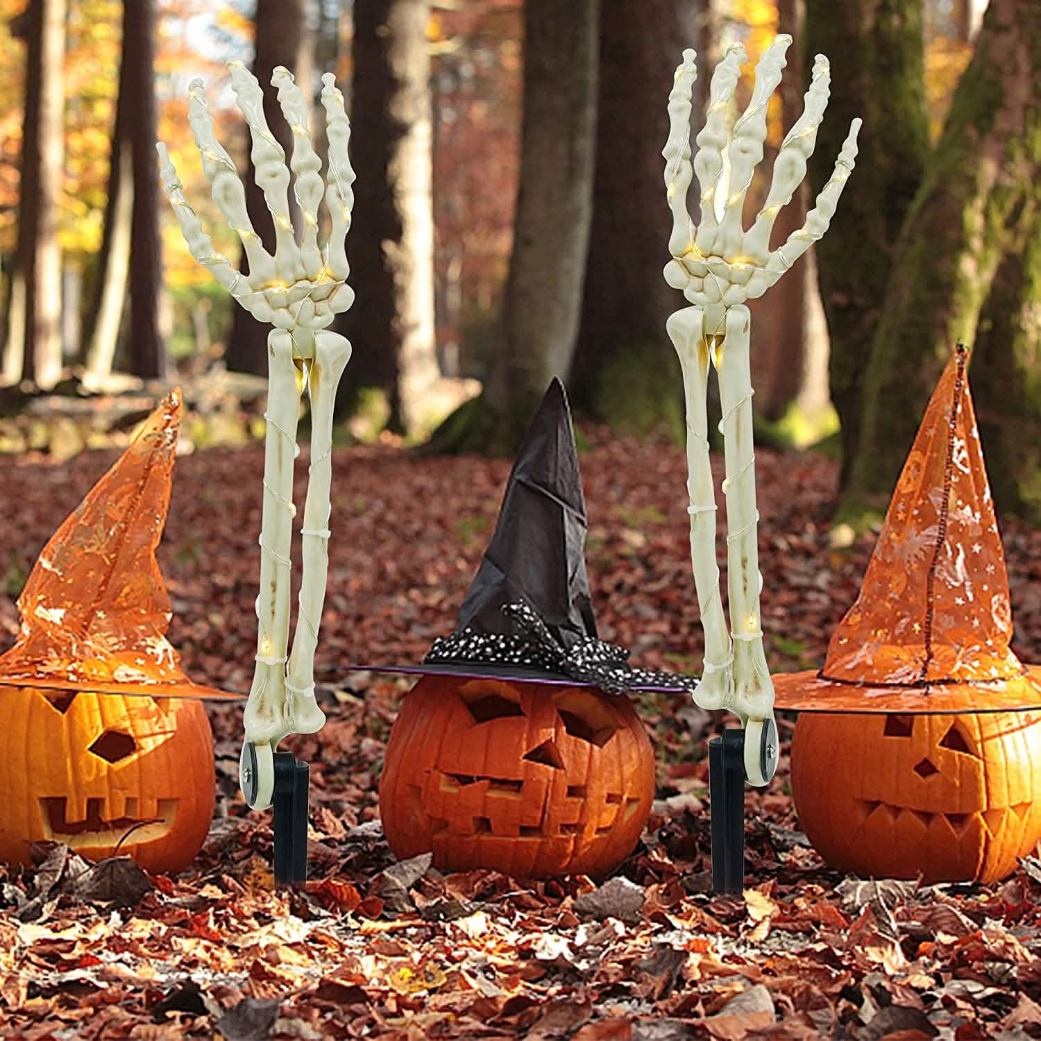 2-Pack: Light Up Skull Arm Stakes DailySale