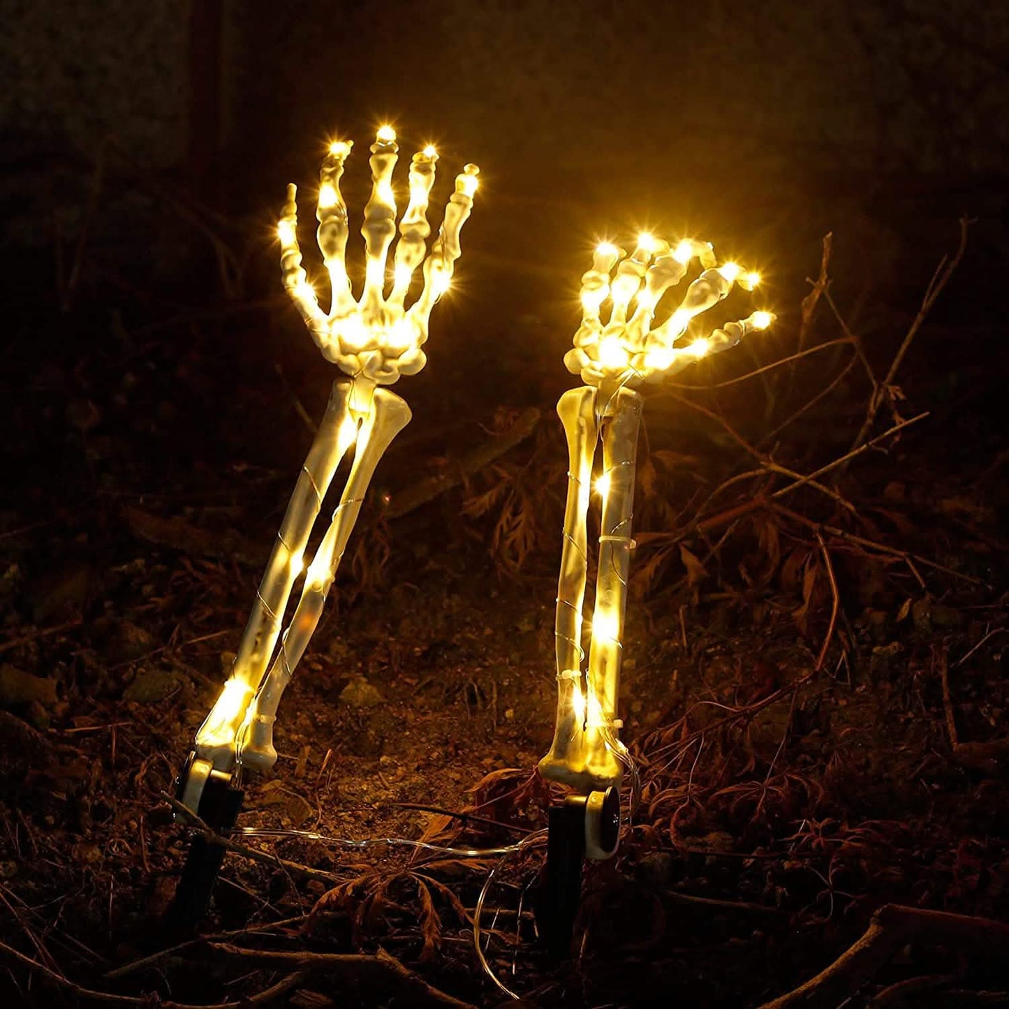 2-Pack: Light Up Skull Arm Stakes DailySale