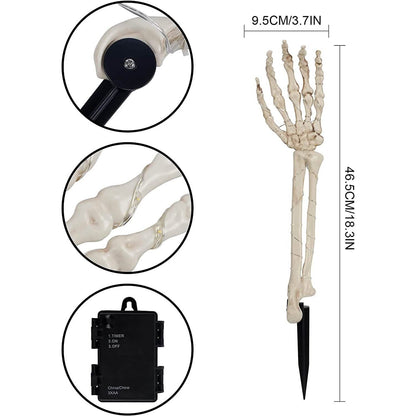 2-Pack: Light Up Skull Arm Stakes DailySale